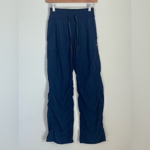 Lululemon Dance Studio Pants Navy Blue Long Baggy Size 2 Mid Rise - Picture 1 of 7
